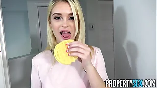 PropertySex - Hot petite blonde teen fucks her roommate