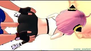 Anya Adult version wearing deportive dress for obscurity inconspicuous (spy x family)